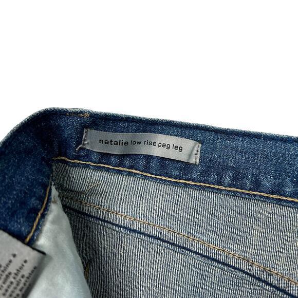 Paper Denim & Cloth Natalie Low Rise Peg Leg Jeans Medium Wash Womens 32 - Picture 6 of 8